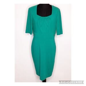 Alex‎ Marie green sheath dress waist zipper detail size 12